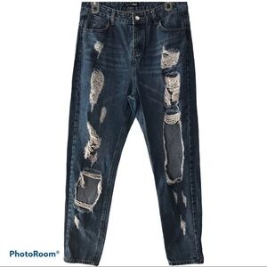 Fashion Nova Jeans Denim Super Distressed/Destroyed XL